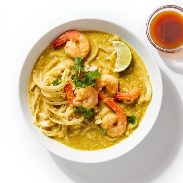 Laksa Curry Rice Noodle Soup.