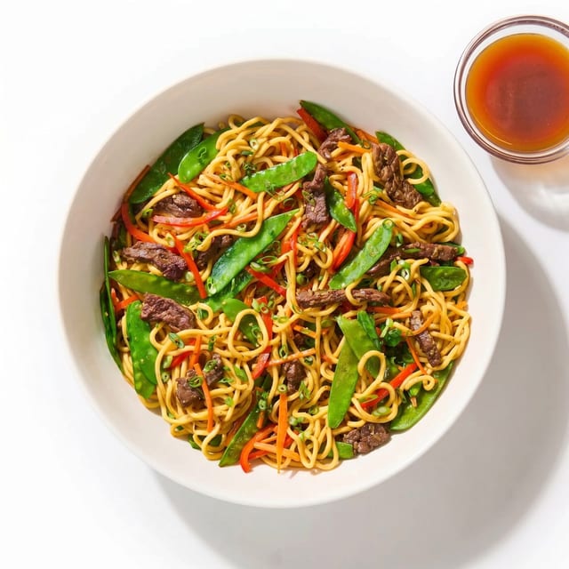 Lo Mein Beef.