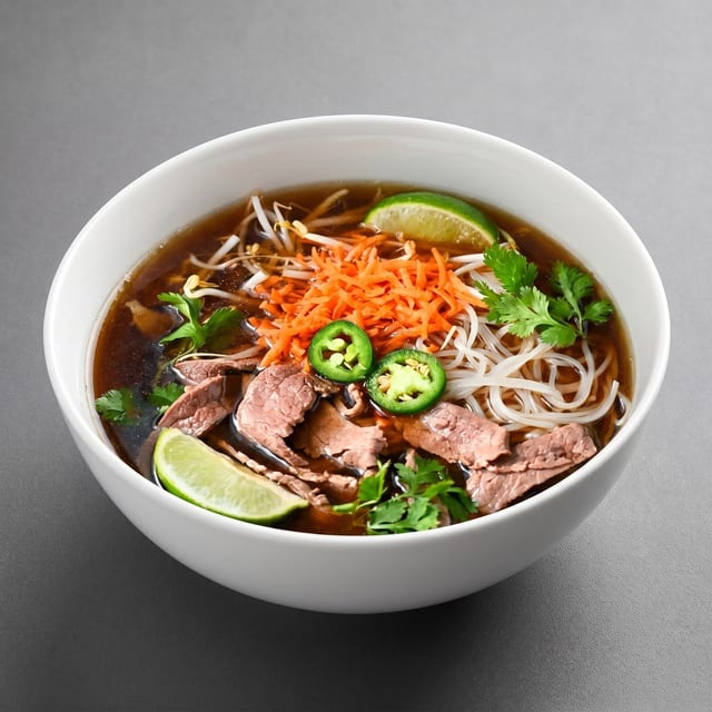 Pho Steak and Meatball.