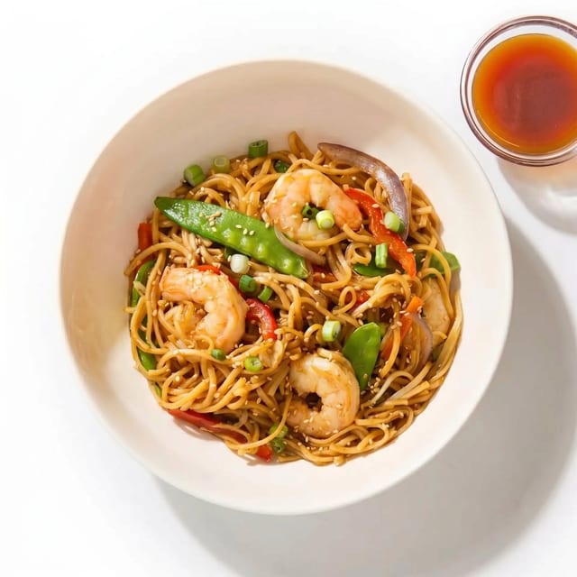 Lo Mein Shrimp.