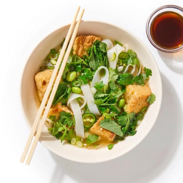 Vegetable Rice Noodle Soup.