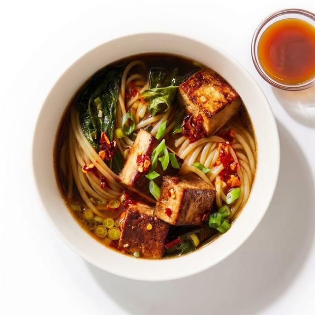 Sha Cha Tofu Rice Noodle Soup.