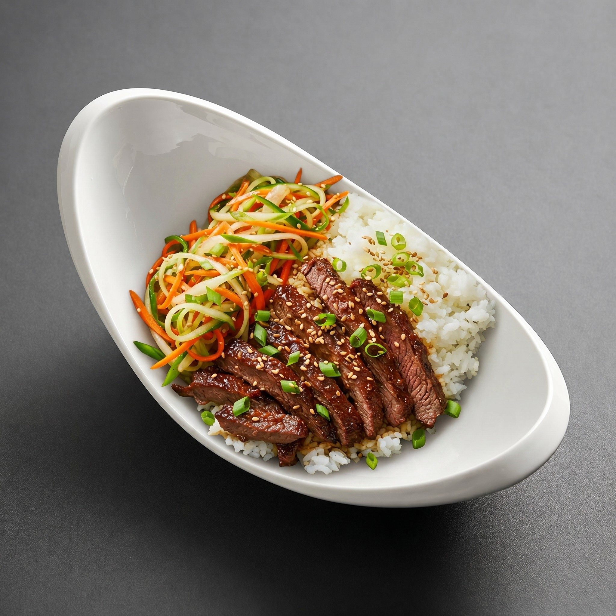 Grilled Beef Rice Plate.