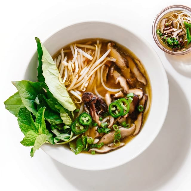 Vegetable Pho Noodle Soup.