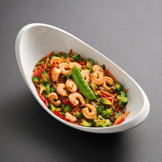 Mixed Vegetables with Shrimp.
