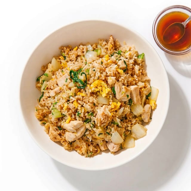 Chinese Anchovy and Chicken Fried Rice.