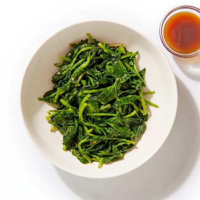 Sautéed Snow Pea Leaves.